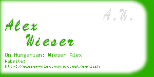 alex wieser business card